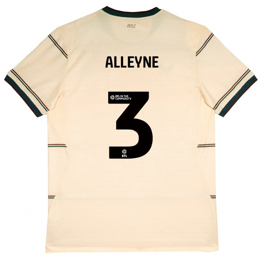 Danxen Barn Max Alleyne #3 Beige Vinröd Bortatröja Matchtröjor 2026/27 Tröjor T-Tröja