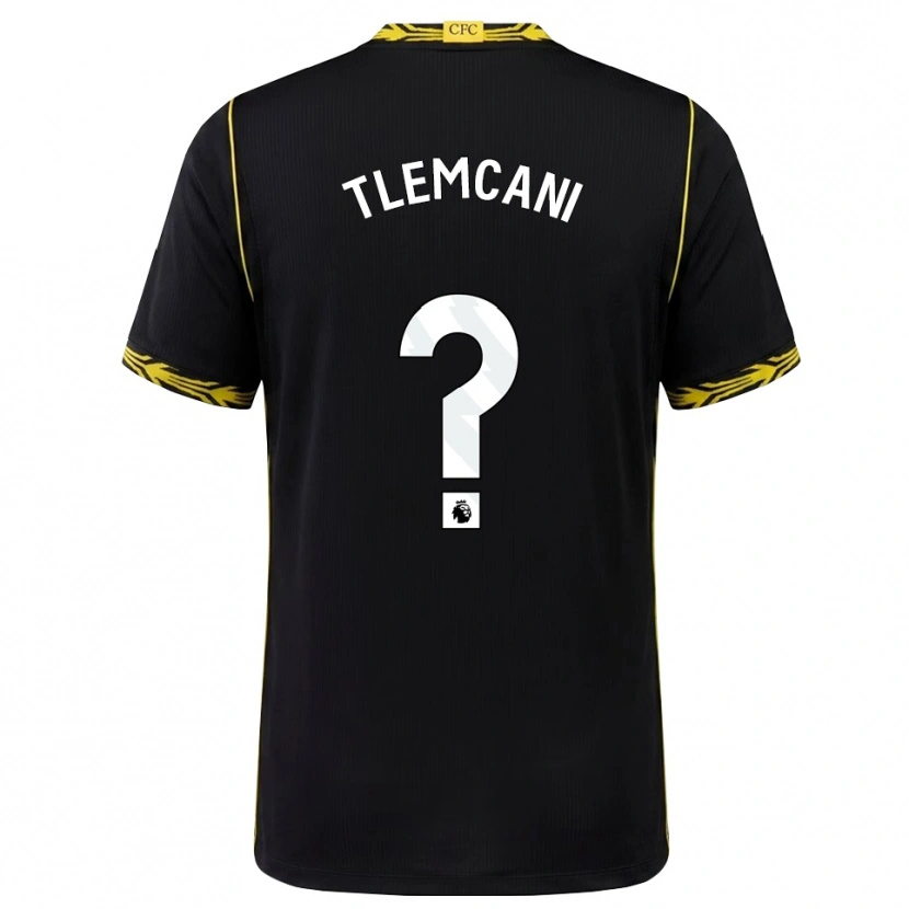 Danxen Barn Sami Tlemcani #0 Svart Gul Bortatröja Matchtröjor 2026/27 Tröjor T-Tröja