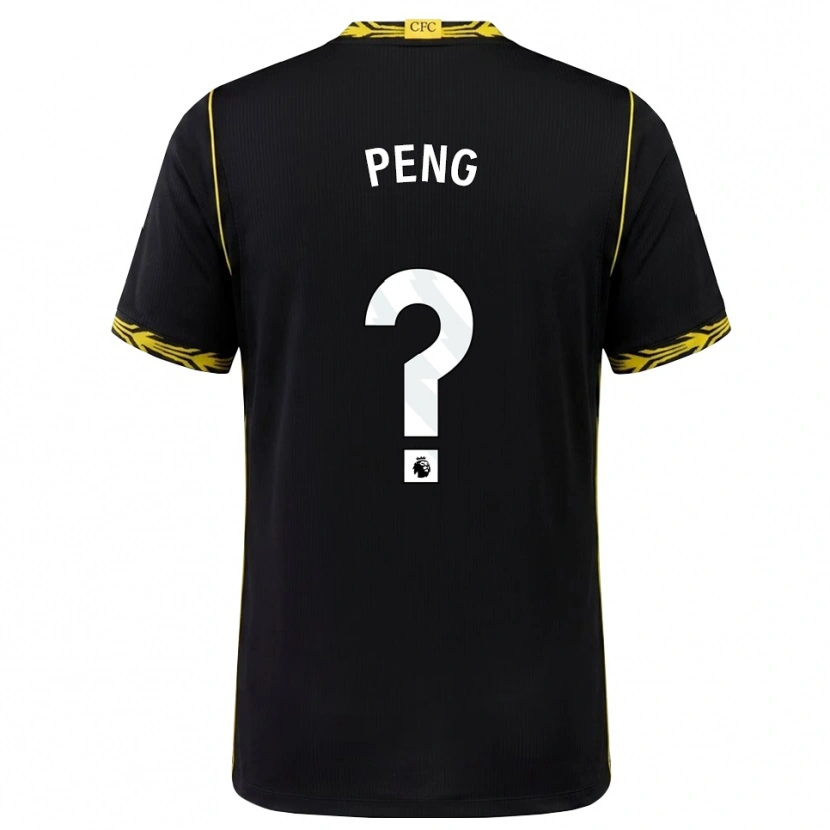 Danxen Barn Livia Peng #0 Svart Gul Bortatröja Matchtröjor 2026/27 Tröjor T-Tröja