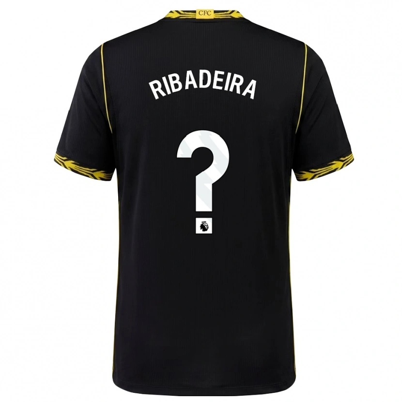 Danxen Barn Louna Ribadeira #0 Svart Gul Bortatröja Matchtröjor 2026/27 Tröjor T-Tröja