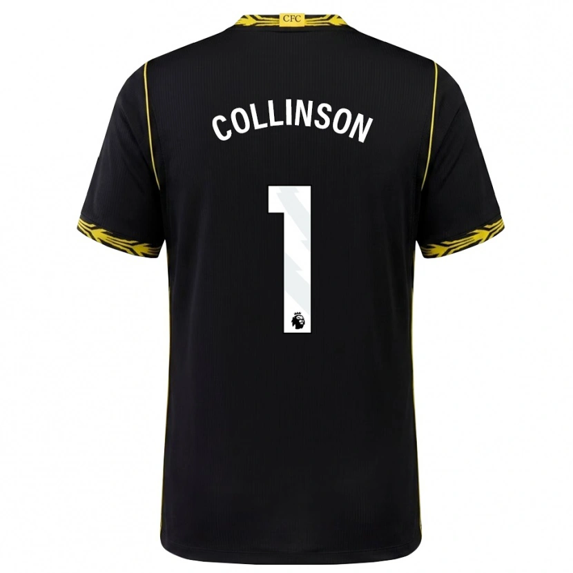 Danxen Barn Isaac Collinson #1 Svart Gul Bortatröja Matchtröjor 2026/27 Tröjor T-Tröja