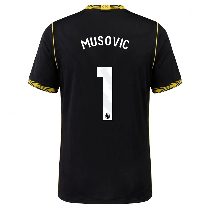Danxen Barn Zecira Musovic #1 Svart Gul Bortatröja Matchtröjor 2026/27 Tröjor T-Tröja