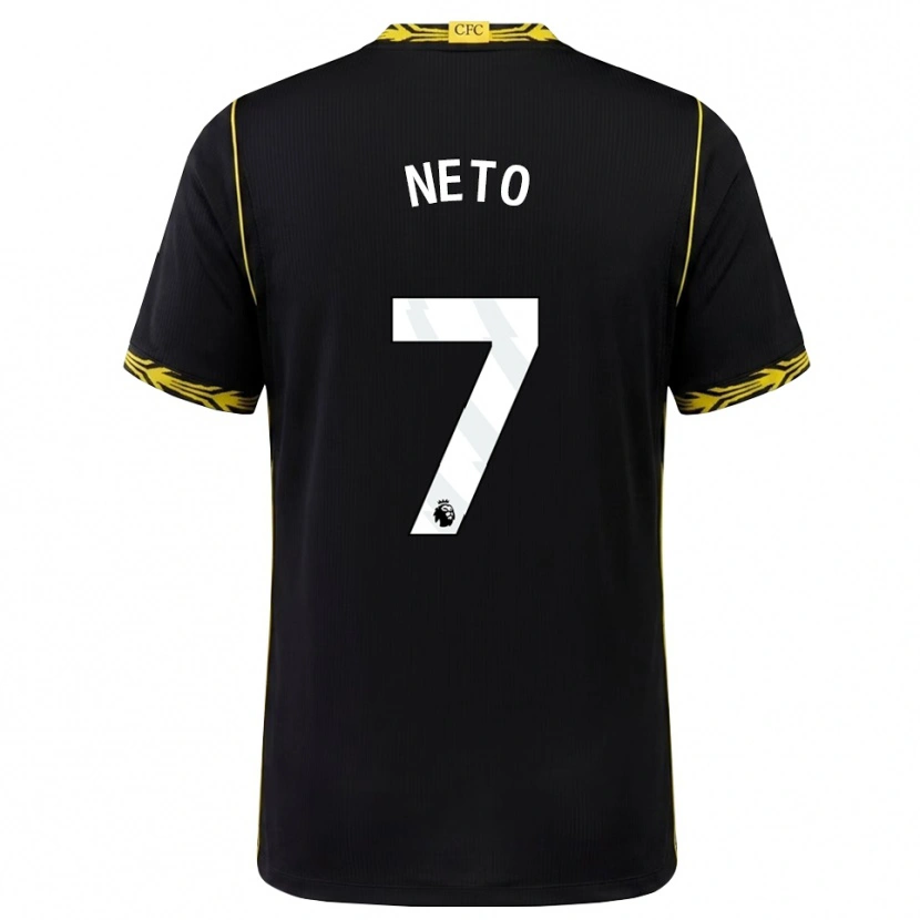 Danxen Barn Pedro Neto #7 Svart Gul Bortatröja Matchtröjor 2026/27 Tröjor T-Tröja