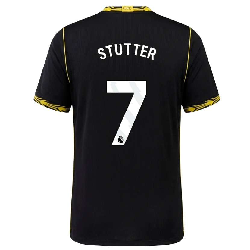 Danxen Barn Ronnie Stutter #7 Svart Gul Bortatröja Matchtröjor 2026/27 Tröjor T-Tröja