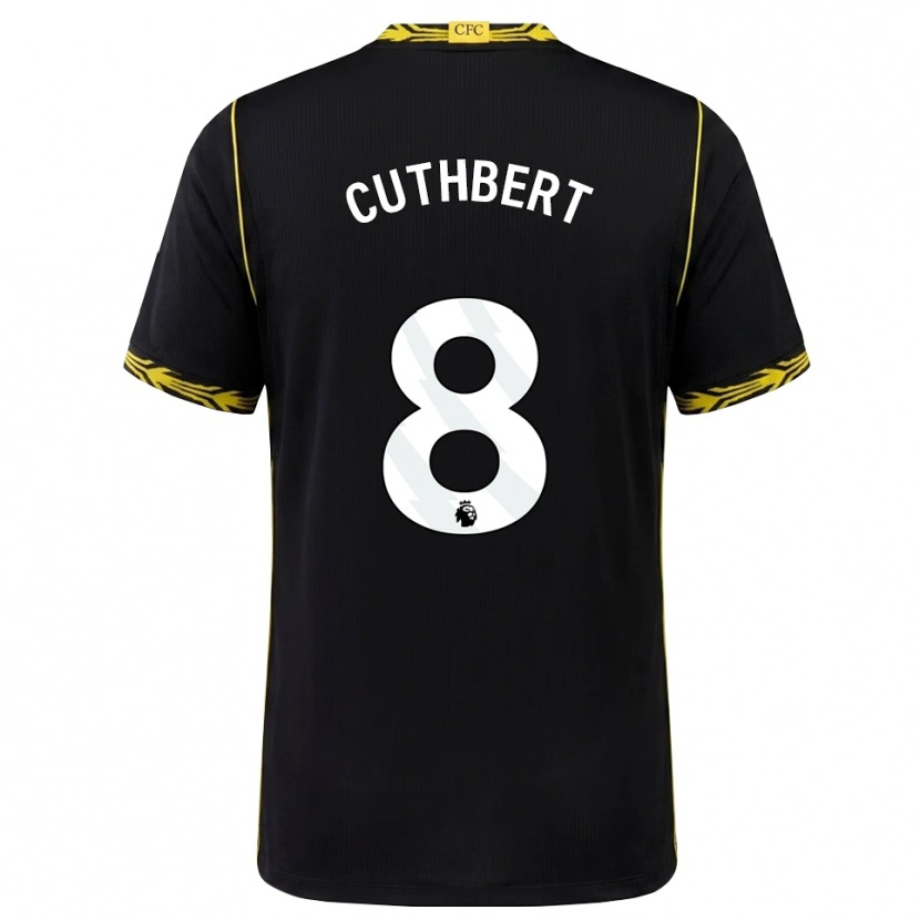 Danxen Barn Erin Cuthbert #8 Svart Gul Bortatröja Matchtröjor 2026/27 Tröjor T-Tröja