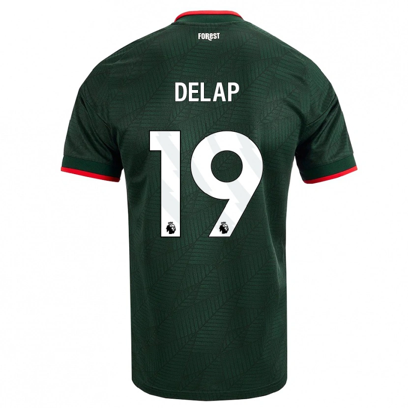 Danxen Barn Liam Delap #19 Mörk Grön Röd Bortatröja Matchtröjor 2026/27 Tröjor T-Tröja