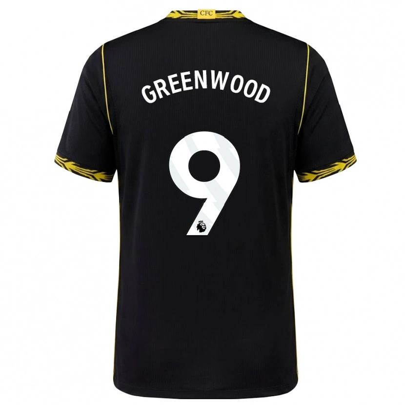 Danxen Barn Jashayde Greenwood #9 Svart Gul Bortatröja Matchtröjor 2026/27 Tröjor T-Tröja