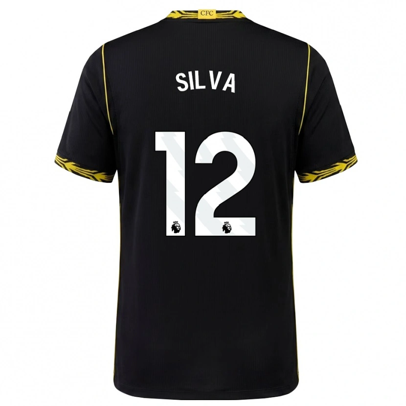 Danxen Barn Isago Silva #12 Svart Gul Bortatröja Matchtröjor 2026/27 Tröjor T-Tröja