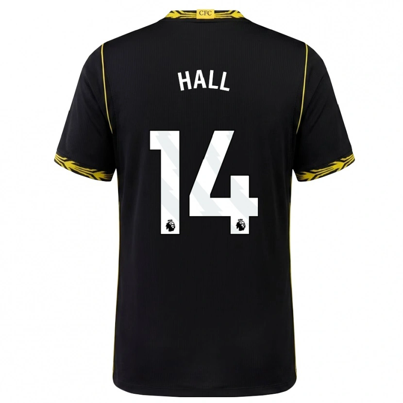Danxen Barn Jacob Hall #14 Svart Gul Bortatröja Matchtröjor 2026/27 Tröjor T-Tröja