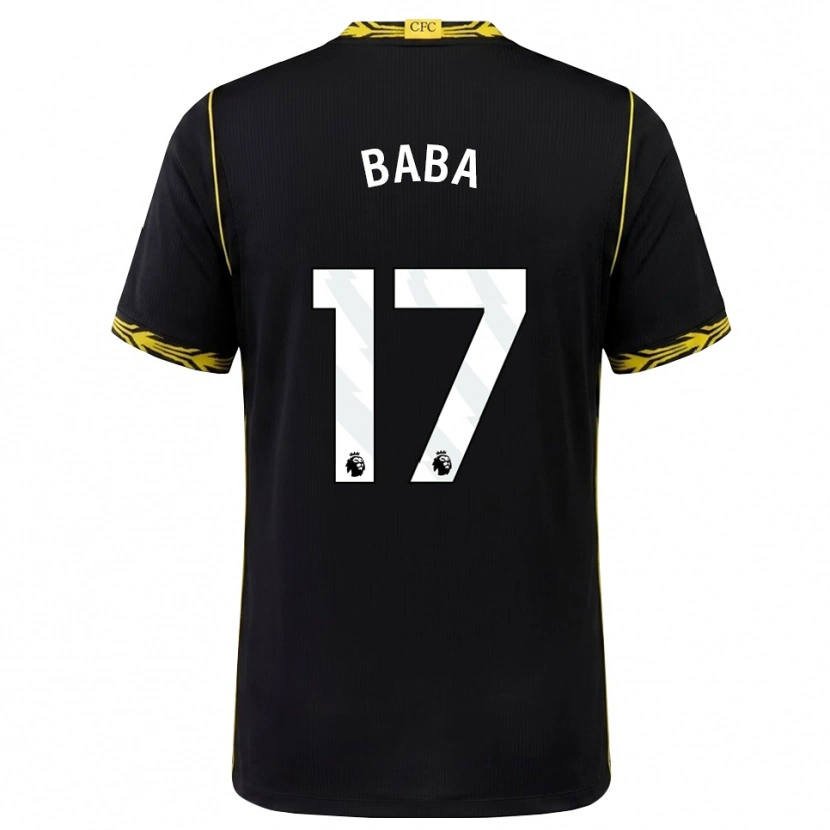 Danxen Barn Abdul-Rahman Baba #17 Svart Gul Bortatröja Matchtröjor 2026/27 Tröjor T-Tröja