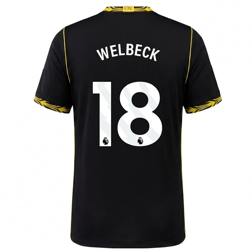 Danxen Barn Danny Welbeck #18 Svart Gul Bortatröja Matchtröjor 2026/27 Tröjor T-Tröja
