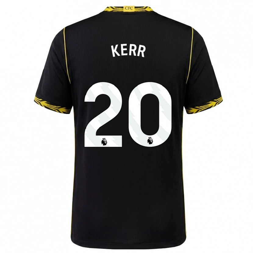Danxen Barn Sam Kerr #20 Svart Gul Bortatröja Matchtröjor 2026/27 Tröjor T-Tröja