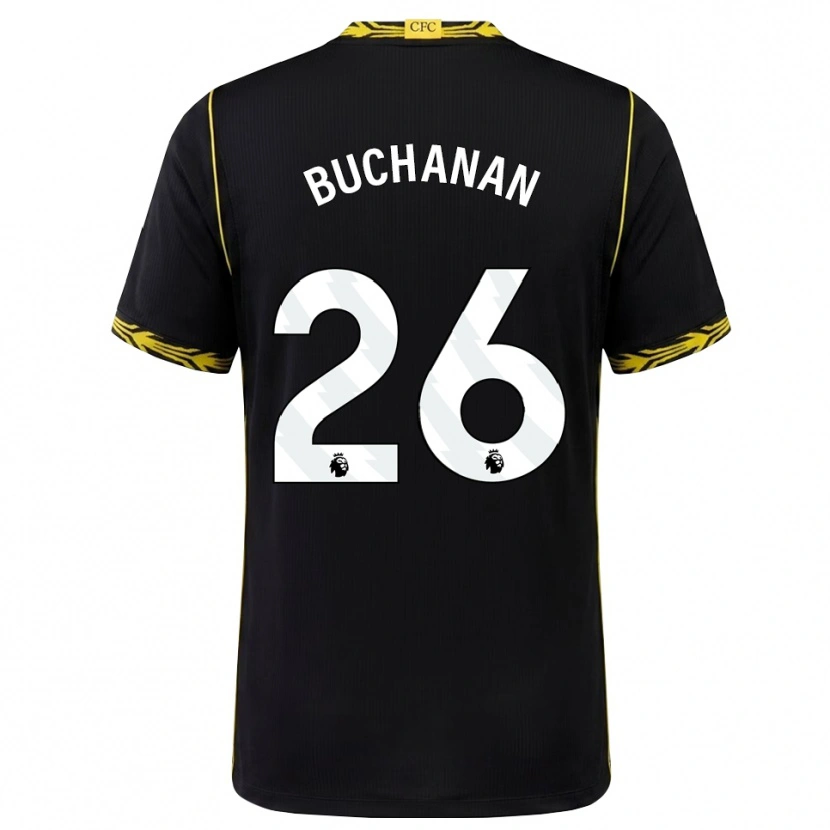 Danxen Barn Kadeisha Buchanan #26 Svart Gul Bortatröja Matchtröjor 2026/27 Tröjor T-Tröja