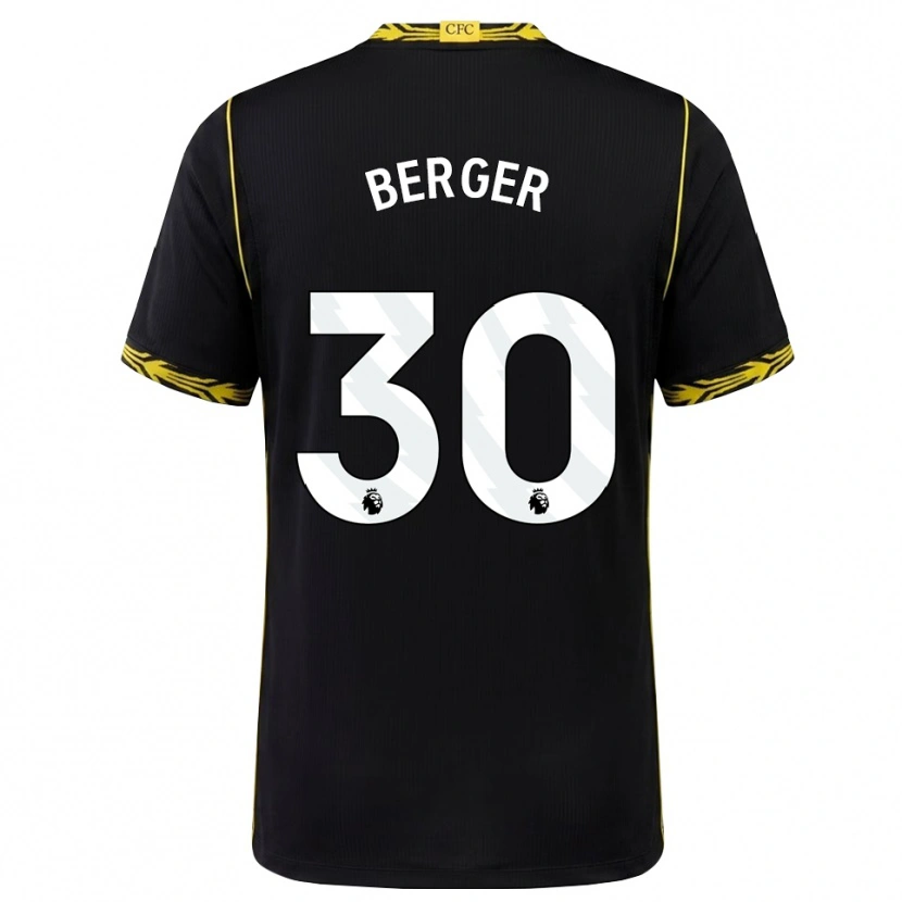 Danxen Barn Ann-Katrin Berger #30 Svart Gul Bortatröja Matchtröjor 2026/27 Tröjor T-Tröja