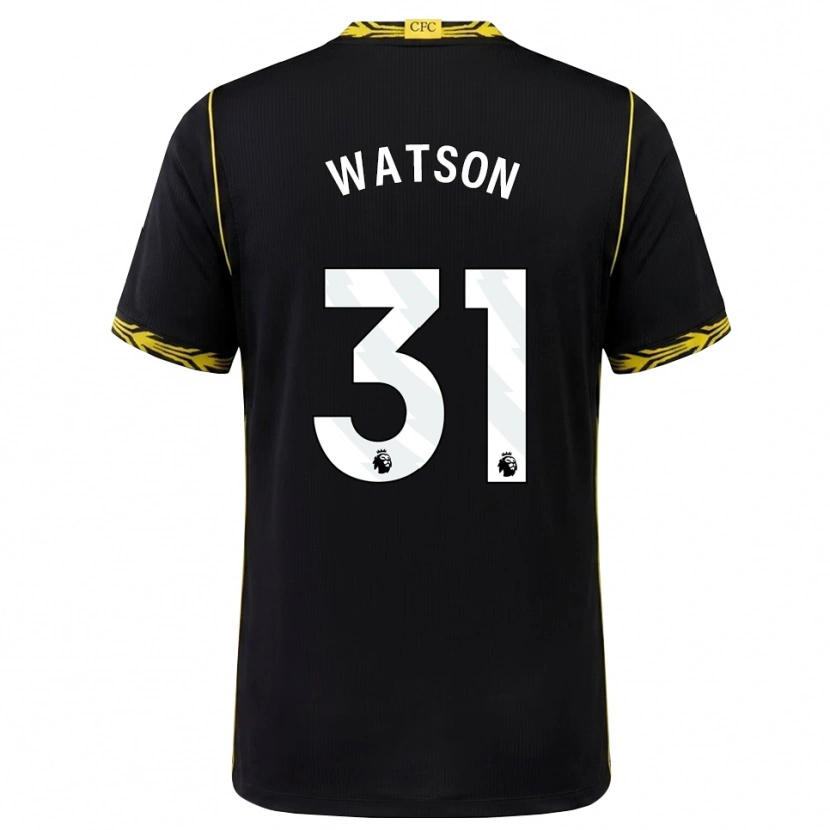 Danxen Barn Reggie Watson #31 Svart Gul Bortatröja Matchtröjor 2026/27 Tröjor T-Tröja