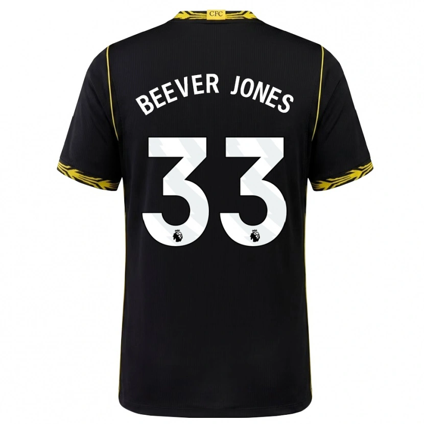 Danxen Barn Aggie Beever-Jones #33 Svart Gul Bortatröja Matchtröjor 2026/27 Tröjor T-Tröja