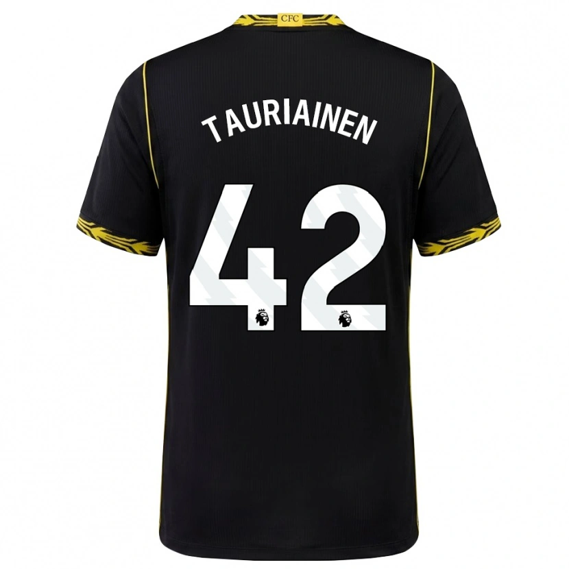 Danxen Barn Jimi Tauriainen #42 Svart Gul Bortatröja Matchtröjor 2026/27 Tröjor T-Tröja