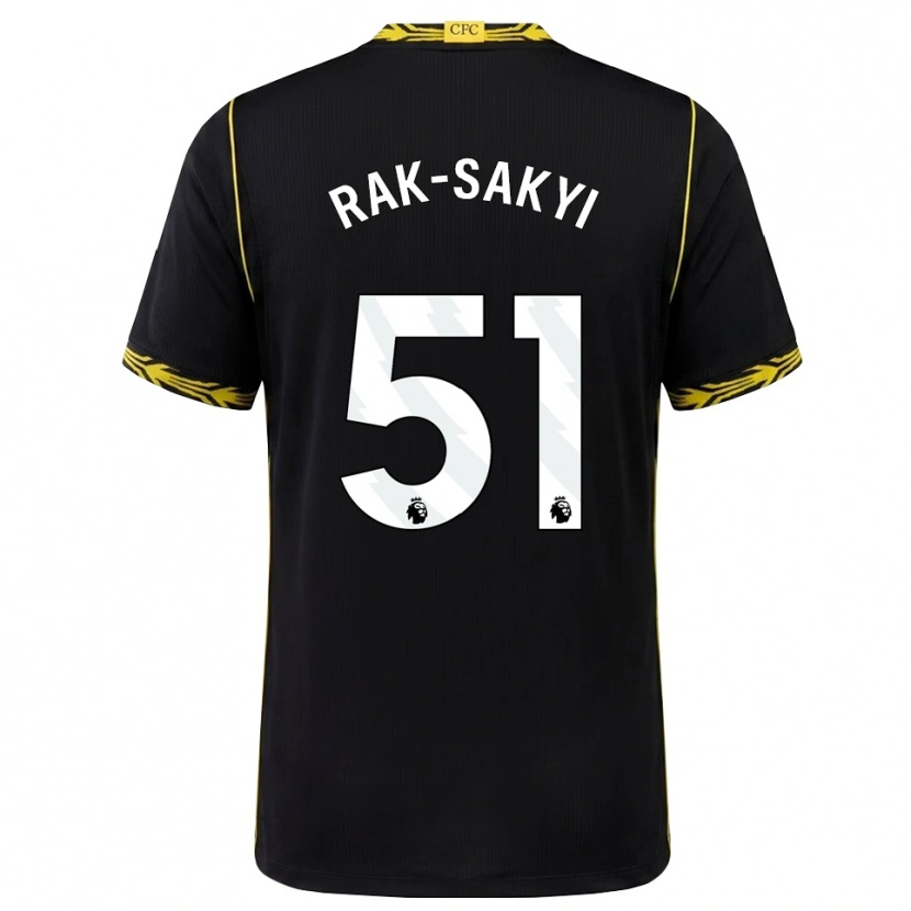 Danxen Barn Sam Rak-Sakyi #51 Svart Gul Bortatröja Matchtröjor 2026/27 Tröjor T-Tröja