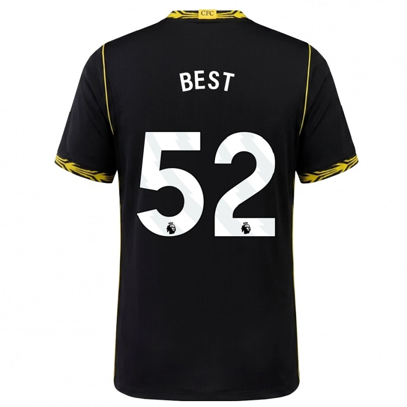 Danxen Barn Kian Best #52 Svart Gul Bortatröja Matchtröjor 2026/27 Tröjor T-Tröja