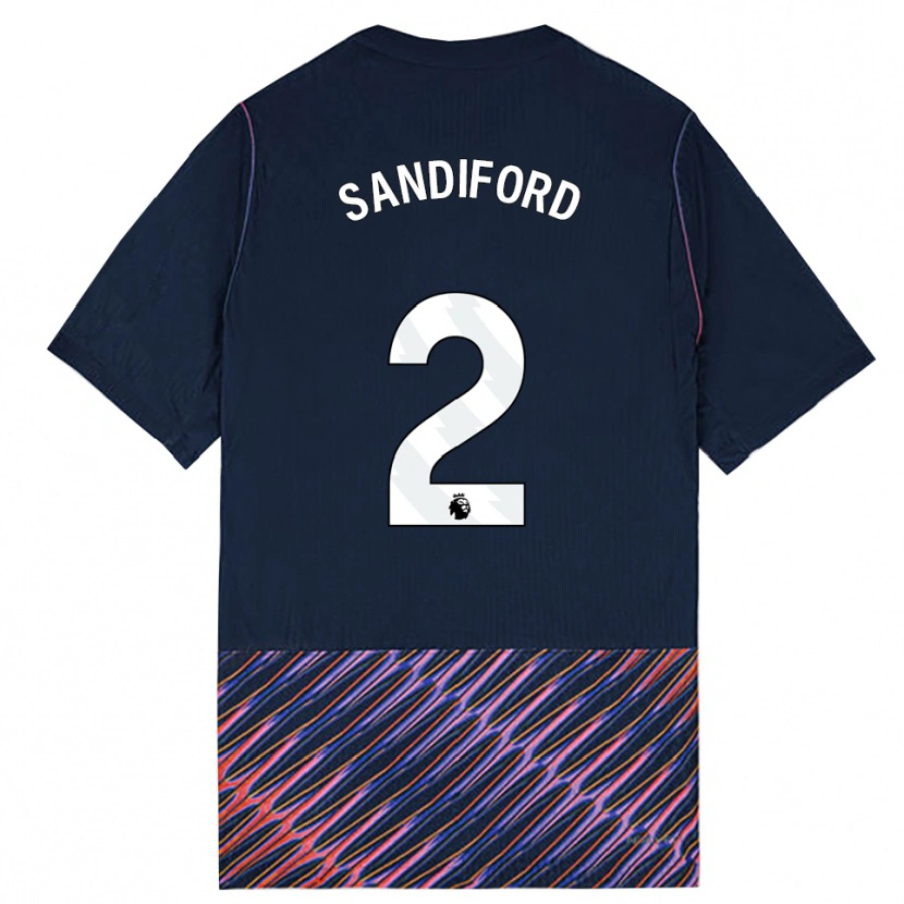 Danxen Barn Oscar Sandiford #2 Kungligblå Vit Bortatröja Matchtröjor 2026/27 Tröjor T-Tröja