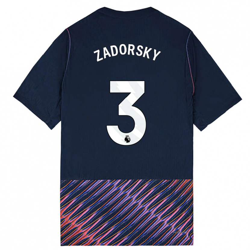 Danxen Barn Shelina Zadorsky #3 Kungligblå Vit Bortatröja Matchtröjor 2026/27 Tröjor T-Tröja