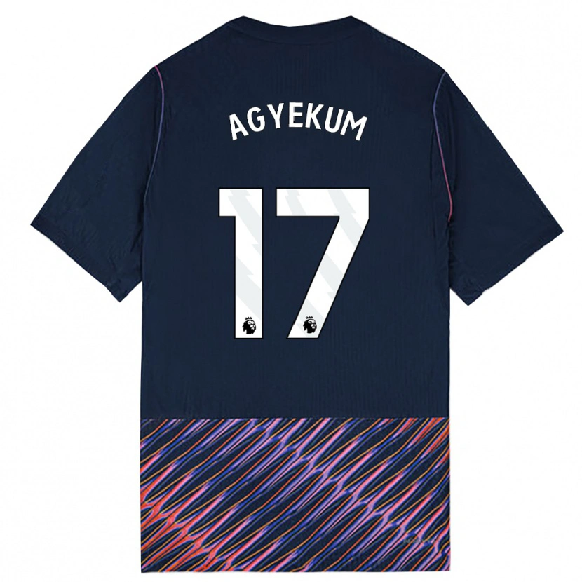 Danxen Barn Ezra Agyekum #17 Kungligblå Vit Bortatröja Matchtröjor 2026/27 Tröjor T-Tröja