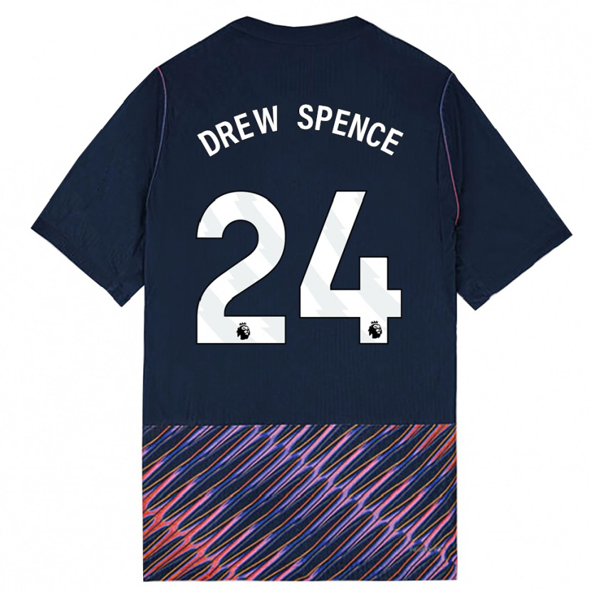 Danxen Barn Drew Spence #24 Kungligblå Vit Bortatröja Matchtröjor 2026/27 Tröjor T-Tröja