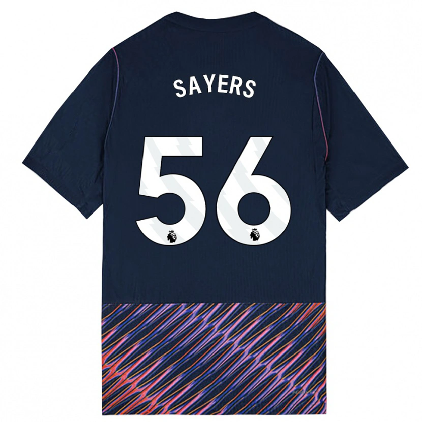 Danxen Barn Charlie Sayers #56 Kungligblå Vit Bortatröja Matchtröjor 2026/27 Tröjor T-Tröja