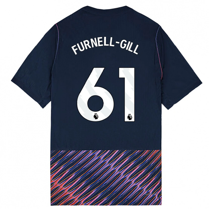 Danxen Barn Luca Furnell-Gill #61 Kungligblå Vit Bortatröja Matchtröjor 2026/27 Tröjor T-Tröja