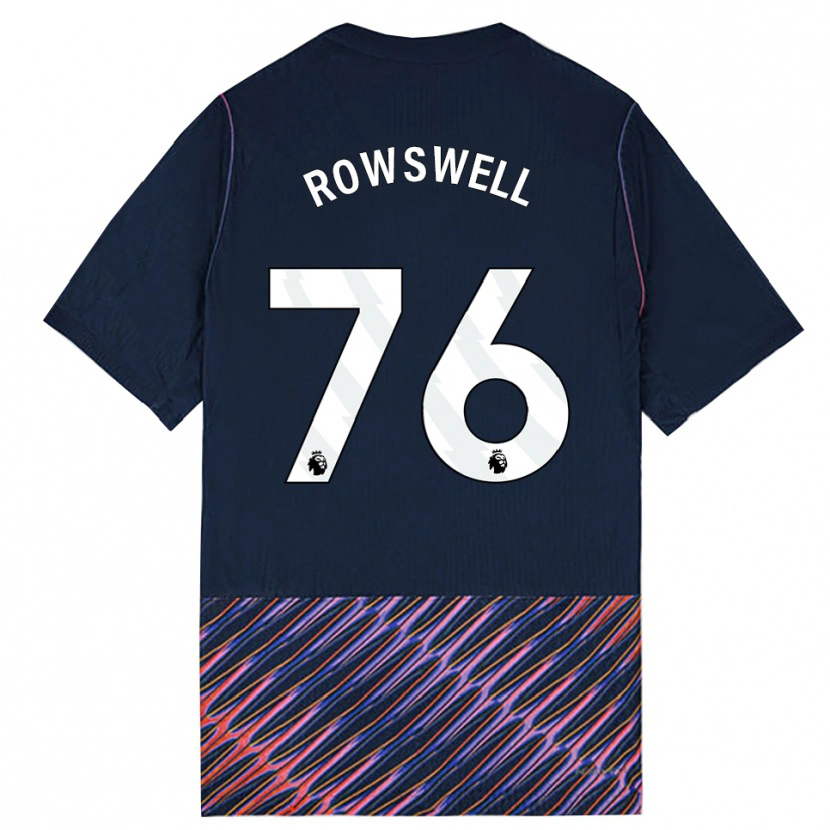 Danxen Barn James Rowswell #76 Kungligblå Vit Bortatröja Matchtröjor 2026/27 Tröjor T-Tröja
