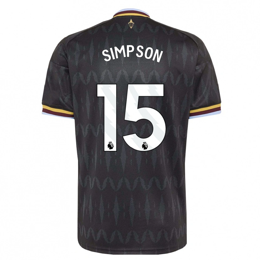 Danxen Barn Ewan Simpson #15 Kornblå Svart Gul Bortatröja Matchtröjor 2026/27 Tröjor T-Tröja