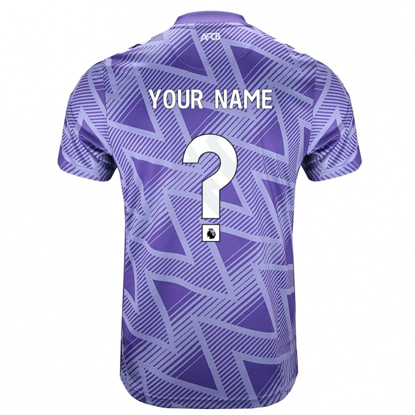 Danxen Barn Ditt Namn #0 Blek Violettröd Vit Bortatröja Matchtröjor 2026/27 Tröjor T-Tröja