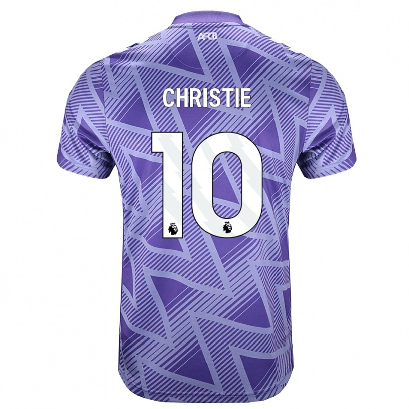 Danxen Barn Ryan Christie #10 Blek Violettröd Vit Bortatröja Matchtröjor 2026/27 Tröjor T-Tröja