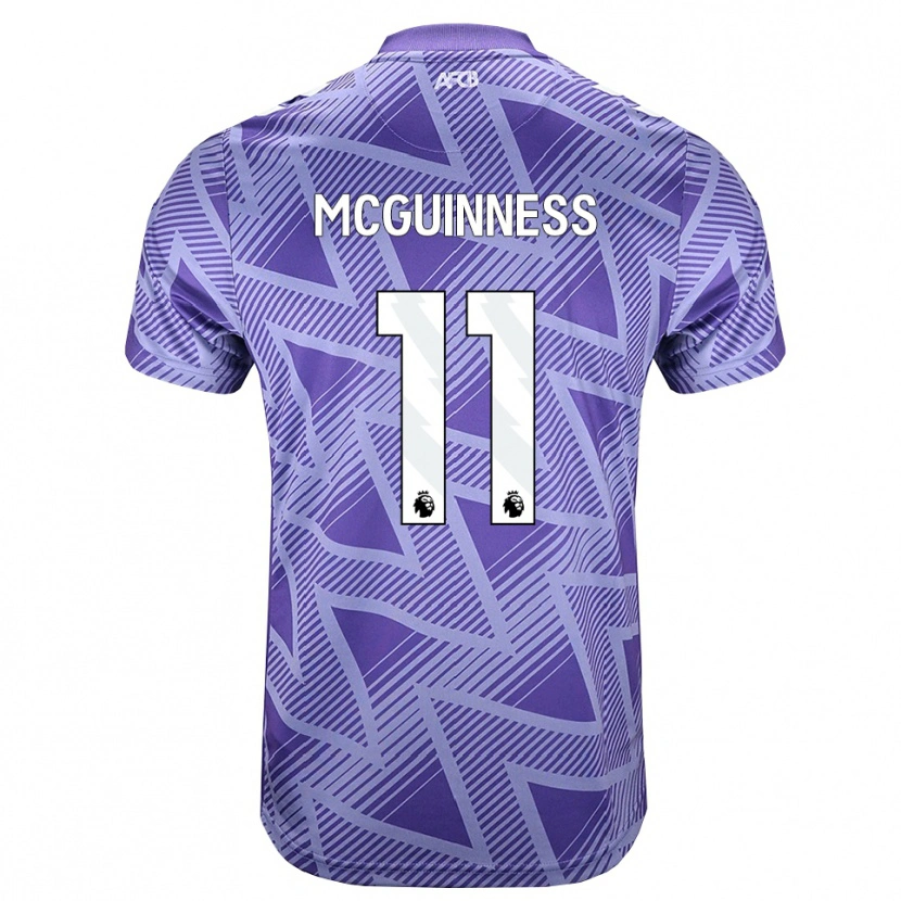 Danxen Barn Gemma Mcguinness #11 Blek Violettröd Vit Bortatröja Matchtröjor 2026/27 Tröjor T-Tröja