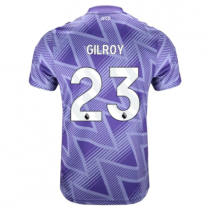 Danxen Barn Chloe Gilroy #23 Blek Violettröd Vit Bortatröja Matchtröjor 2026/27 Tröjor T-Tröja