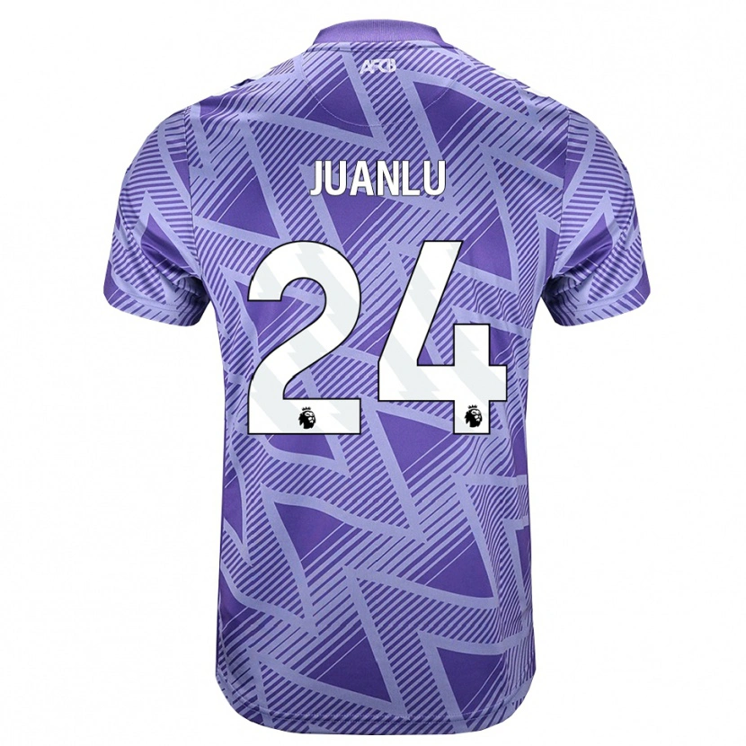 Danxen Barn Juanlu Sánchez #24 Blek Violettröd Vit Bortatröja Matchtröjor 2026/27 Tröjor T-Tröja