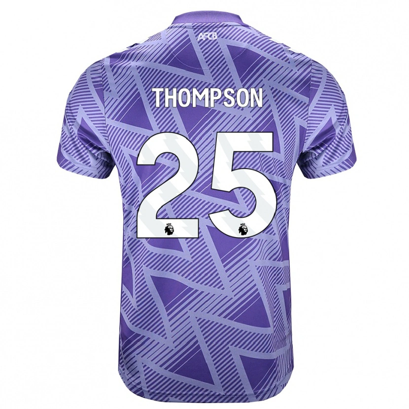 Danxen Barn Kenni Thompson #25 Blek Violettröd Vit Bortatröja Matchtröjor 2026/27 Tröjor T-Tröja