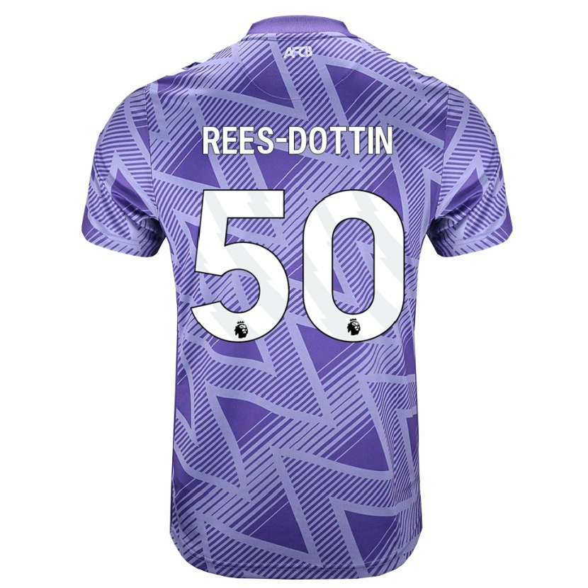 Danxen Barn Remy Rees-Dottin #50 Blek Violettröd Vit Bortatröja Matchtröjor 2026/27 Tröjor T-Tröja