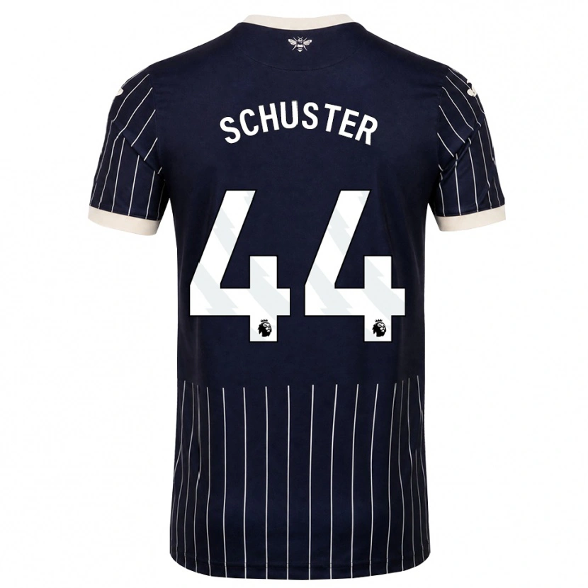 Danxen Barn Jannik Schuster #44 Svart Vit Bortatröja Matchtröjor 2026/27 Tröjor T-Tröja