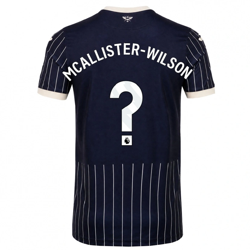 Danxen Barn Zack Mcallister-Wilson #0 Svart Vit Bortatröja Matchtröjor 2026/27 Tröjor T-Tröja