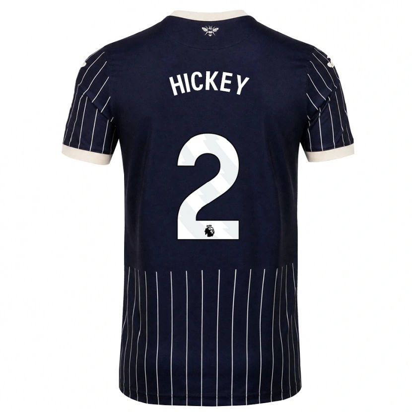 Danxen Barn Aaron Hickey #2 Svart Vit Bortatröja Matchtröjor 2026/27 Tröjor T-Tröja