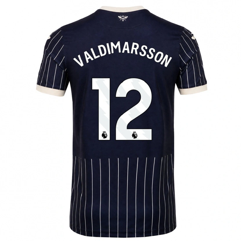 Danxen Barn Hákon Valdimarsson #12 Svart Vit Bortatröja Matchtröjor 2026/27 Tröjor T-Tröja
