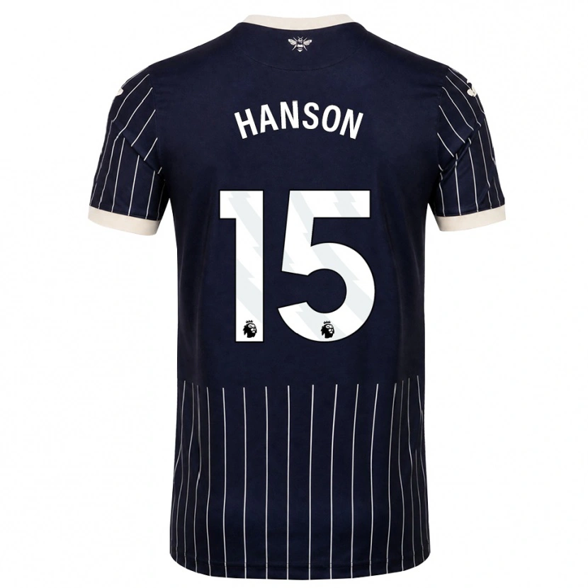 Danxen Barn Jacob Hanson #15 Svart Vit Bortatröja Matchtröjor 2026/27 Tröjor T-Tröja