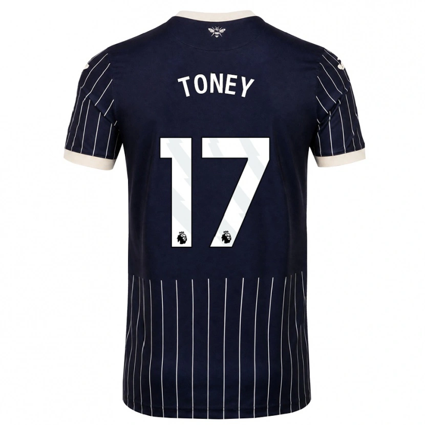 Danxen Barn Ivan Toney #17 Svart Vit Bortatröja Matchtröjor 2026/27 Tröjor T-Tröja