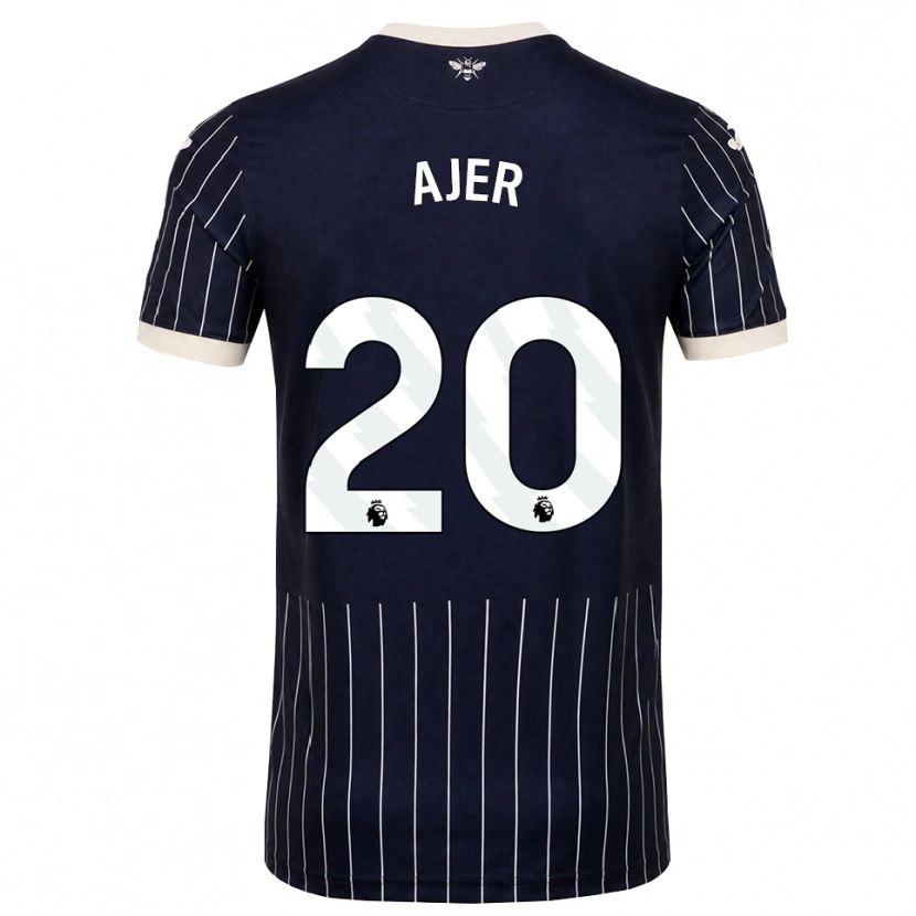 Danxen Barn Kristoffer Ajer #20 Svart Vit Bortatröja Matchtröjor 2026/27 Tröjor T-Tröja