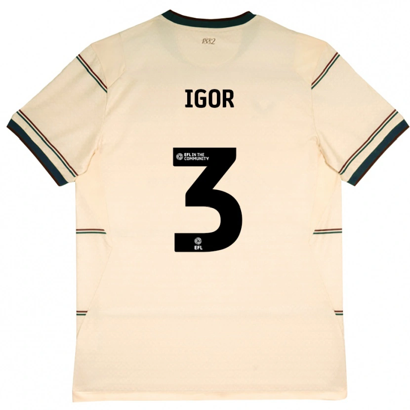 Danxen Barn Igor Julio #3 Beige Vinröd Bortatröja Matchtröjor 2026/27 Tröjor T-Tröja