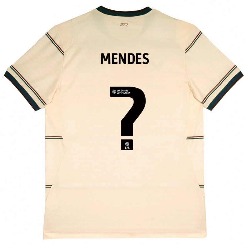 Danxen Barn João Mendes #0 Beige Vinröd Bortatröja Matchtröjor 2026/27 Tröjor T-Tröja