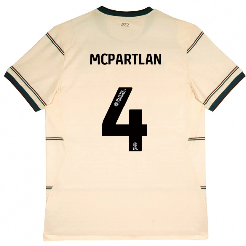 Danxen Barn Brenna Mcpartlan #4 Beige Vinröd Bortatröja Matchtröjor 2026/27 Tröjor T-Tröja