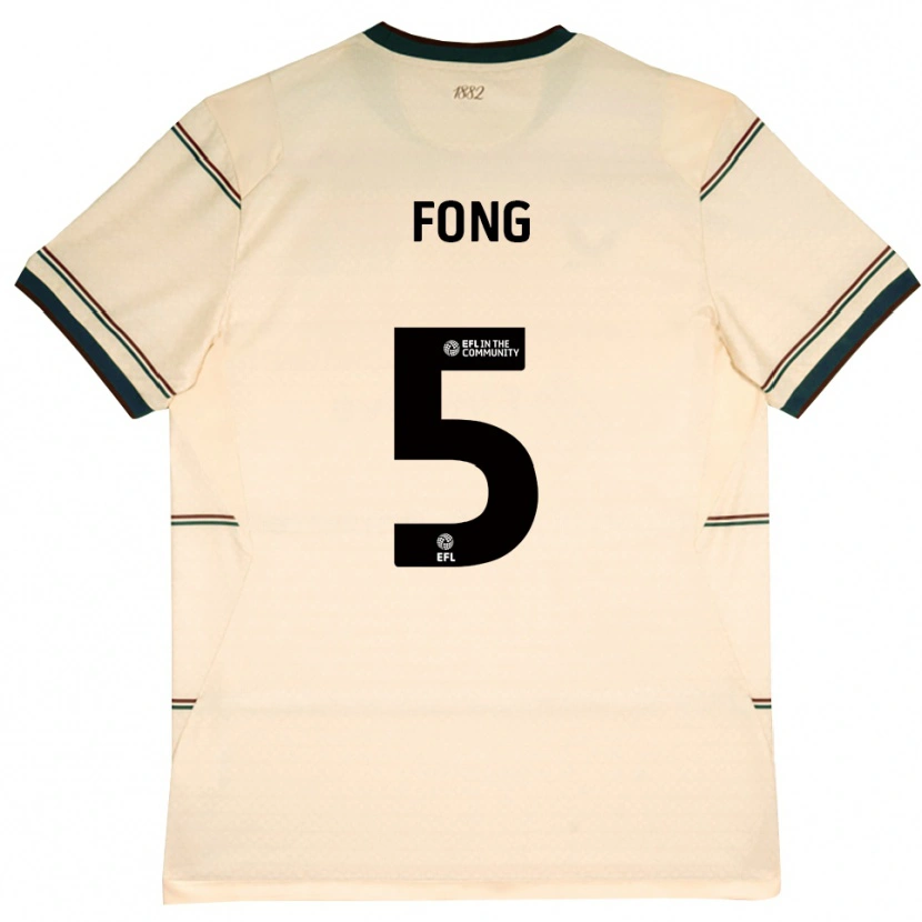 Danxen Barn Luca Fong #5 Beige Vinröd Bortatröja Matchtröjor 2026/27 Tröjor T-Tröja
