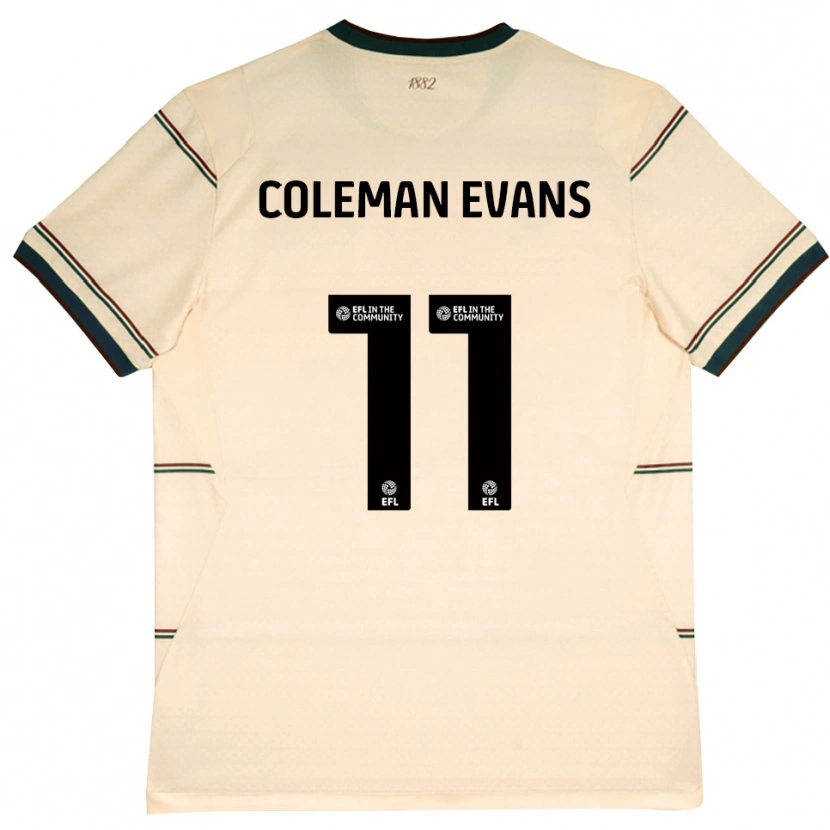 Danxen Barn Amaya Coleman-Evans #11 Beige Vinröd Bortatröja Matchtröjor 2026/27 Tröjor T-Tröja